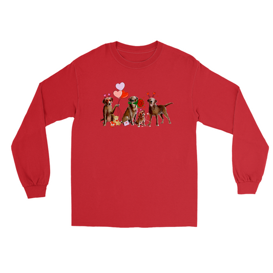 Chocolate Lab Valentine Long Sleeve T-Shirts