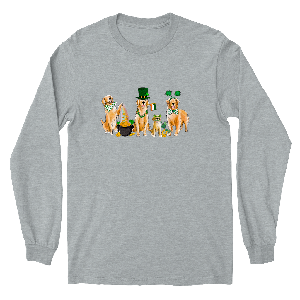 Golden Retriever St. Patrick's Long Sleeve YOUTH Tee Shirts