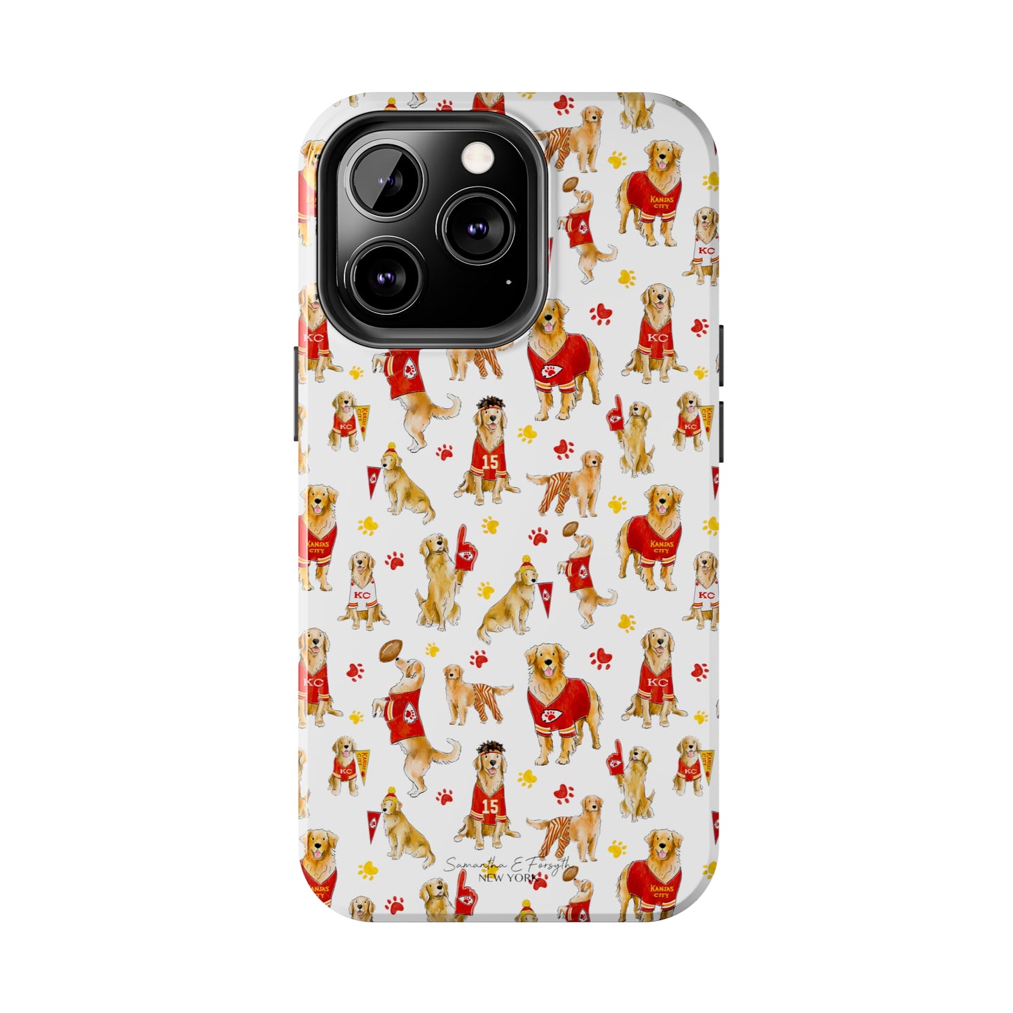 Kansas City Golden Retriever Pretty Tough Phone Case