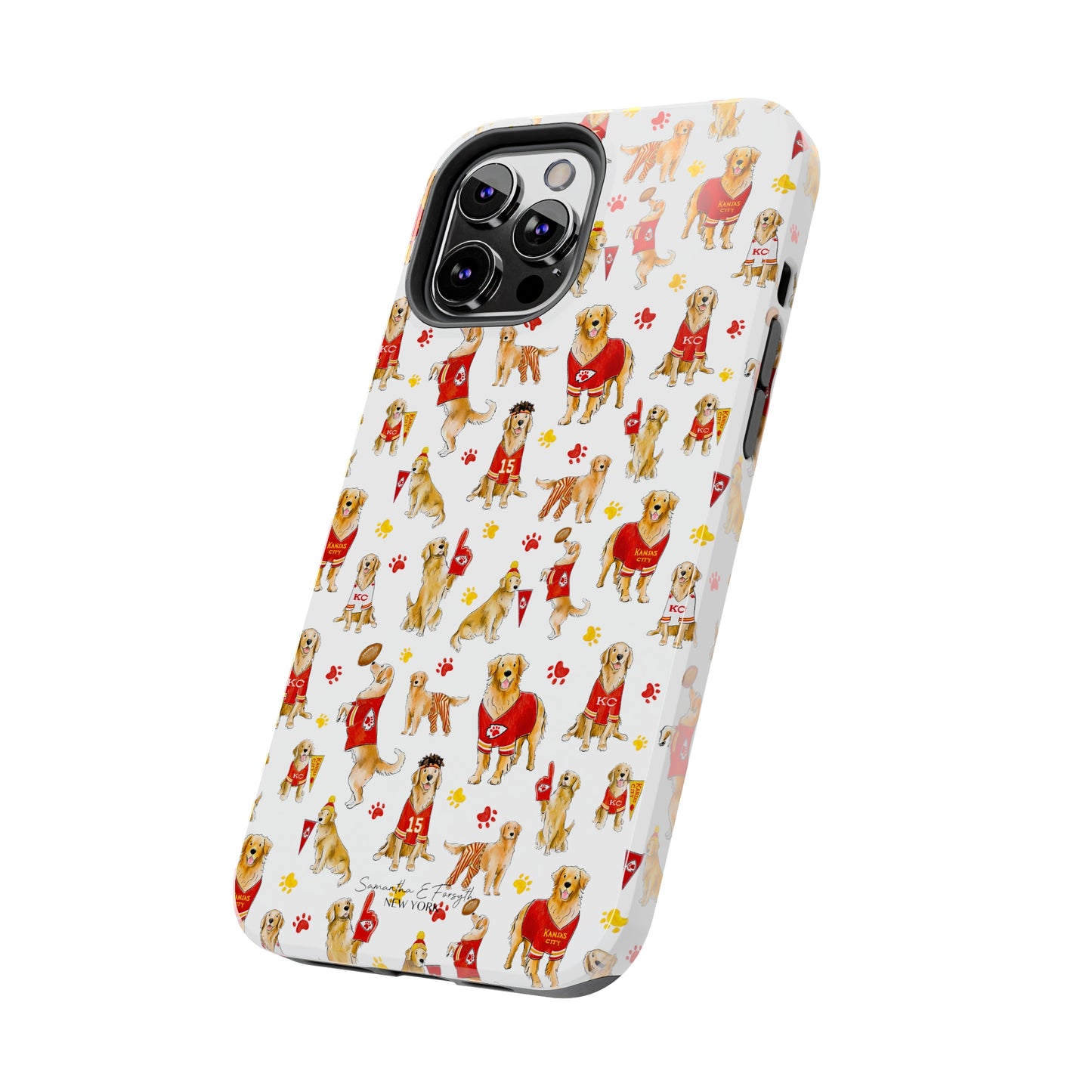 Kansas City Golden Retriever Pretty Tough Phone Case