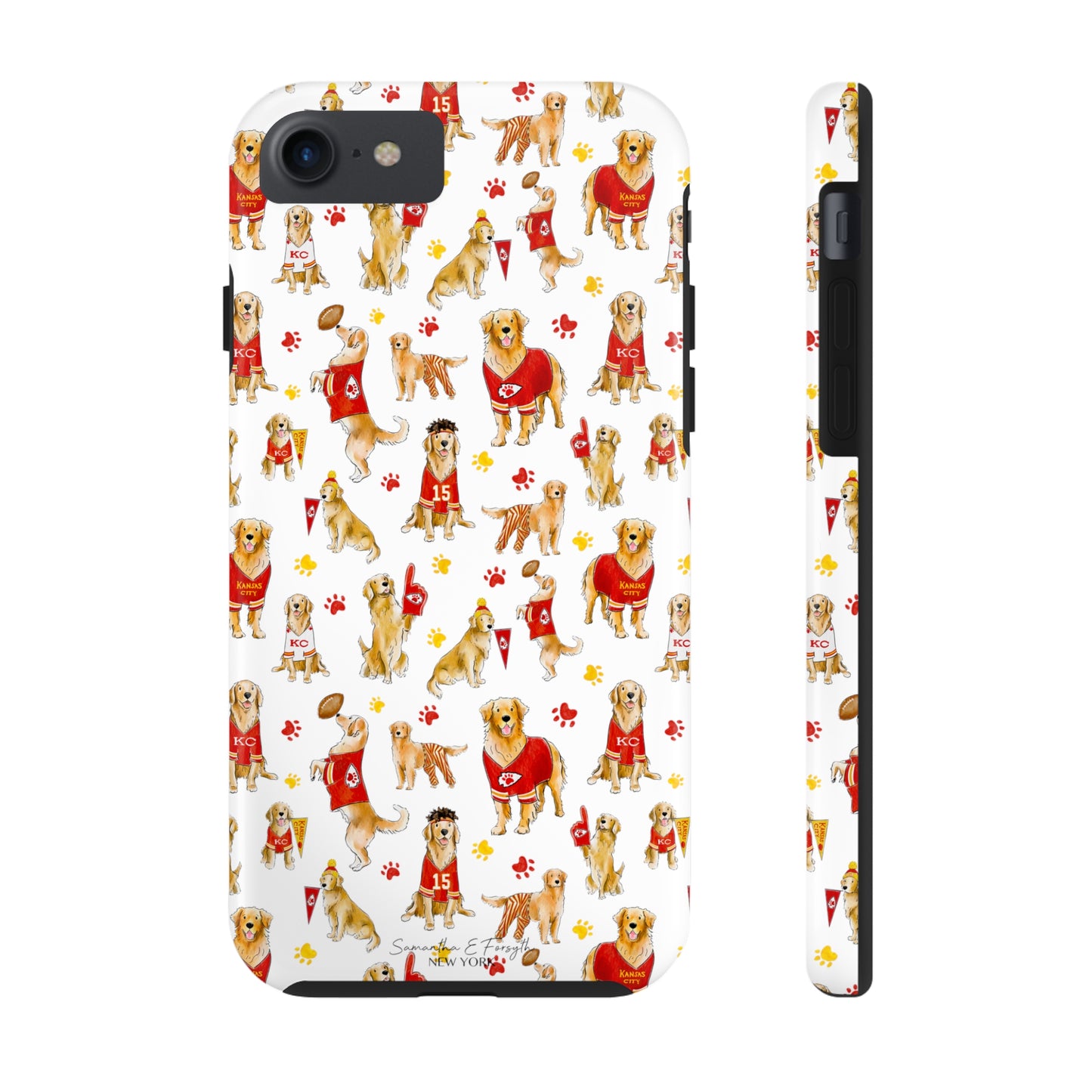 Kansas City Golden Retriever Pretty Tough Phone Case