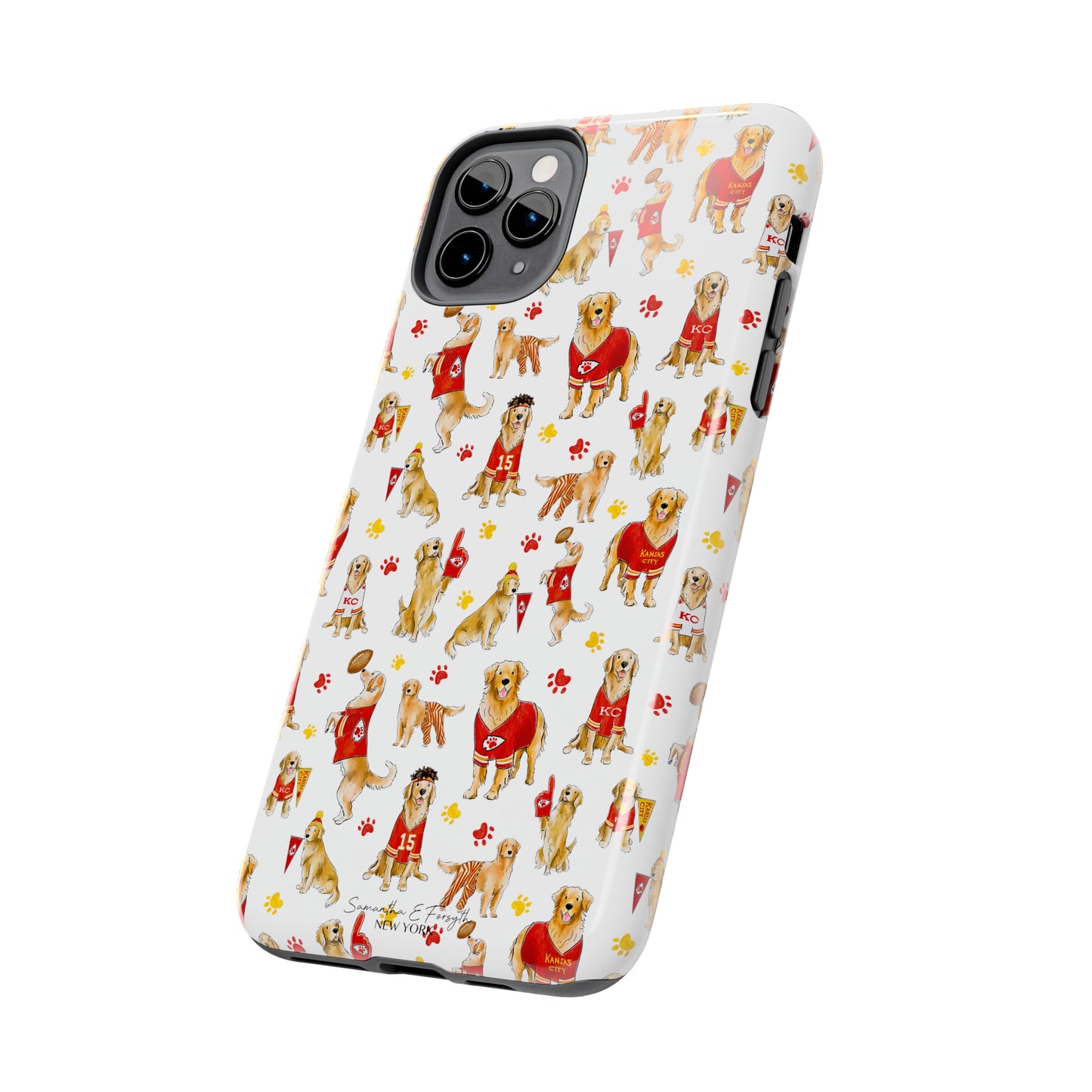 Kansas City Golden Retriever Pretty Tough Phone Case