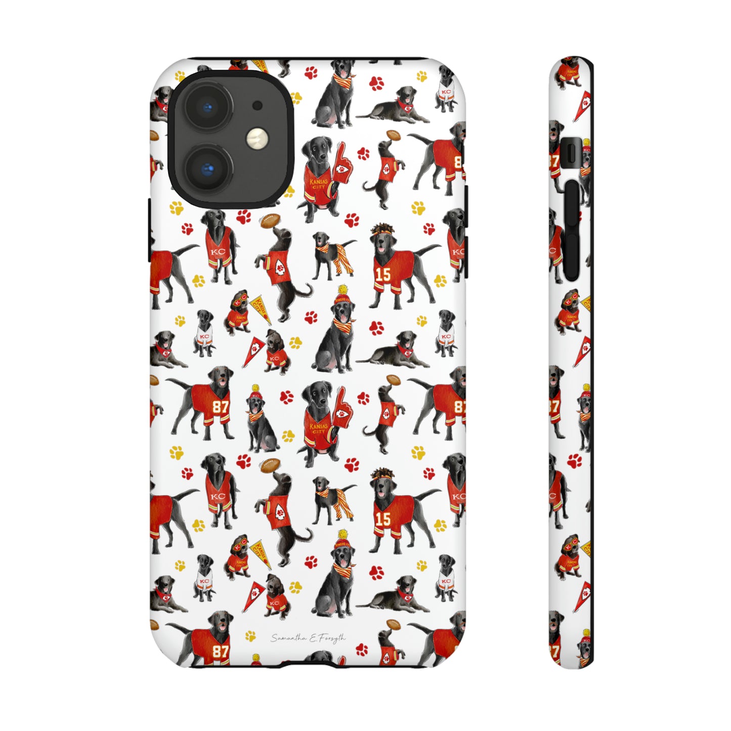 Kansas City Black Lab Pretty Tough Phone Case