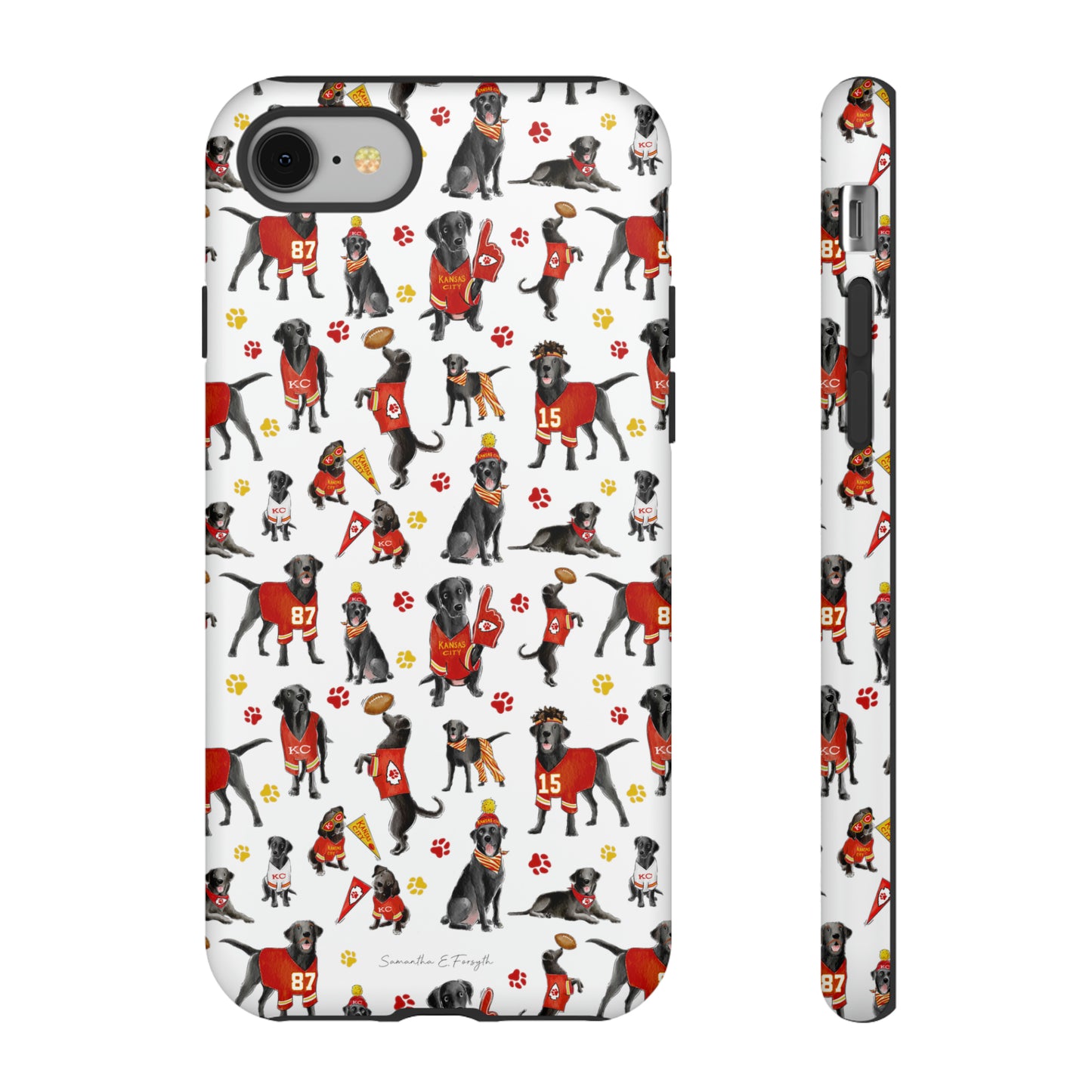 Kansas City Black Lab Pretty Tough Phone Case