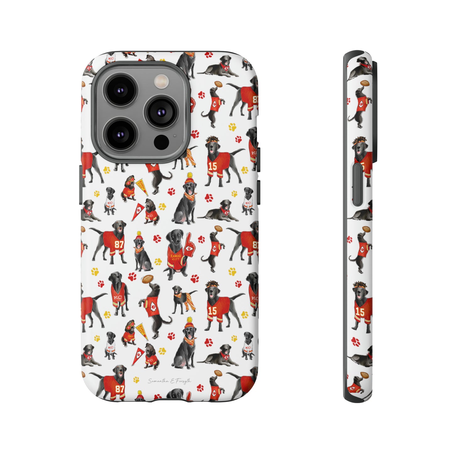 Kansas City Black Lab Pretty Tough Phone Case