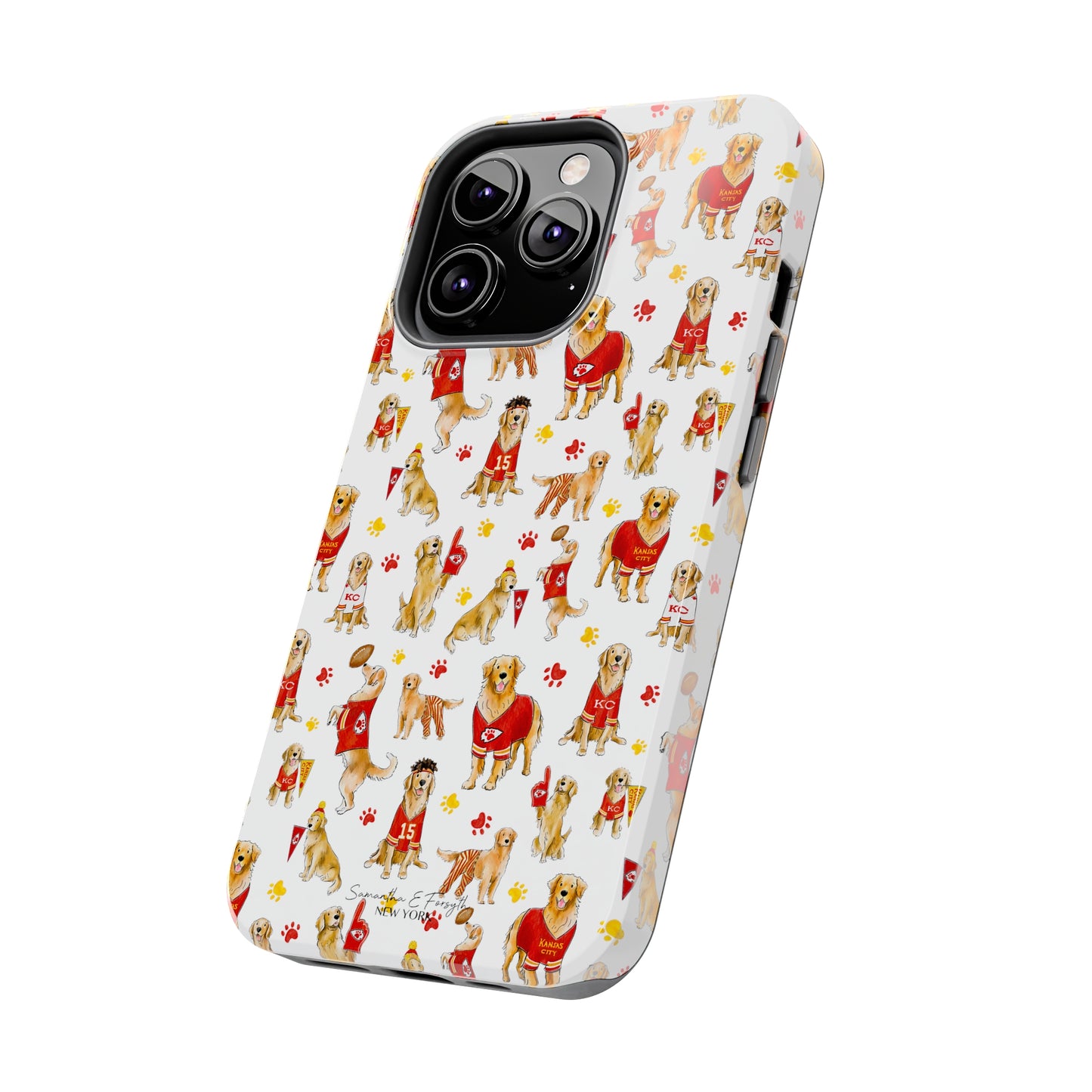 Kansas City Golden Retriever Pretty Tough Phone Case