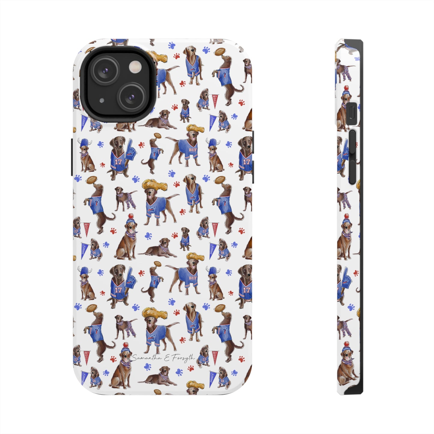 Buffalo Chocolate Lab Pretty Tough Phone Case