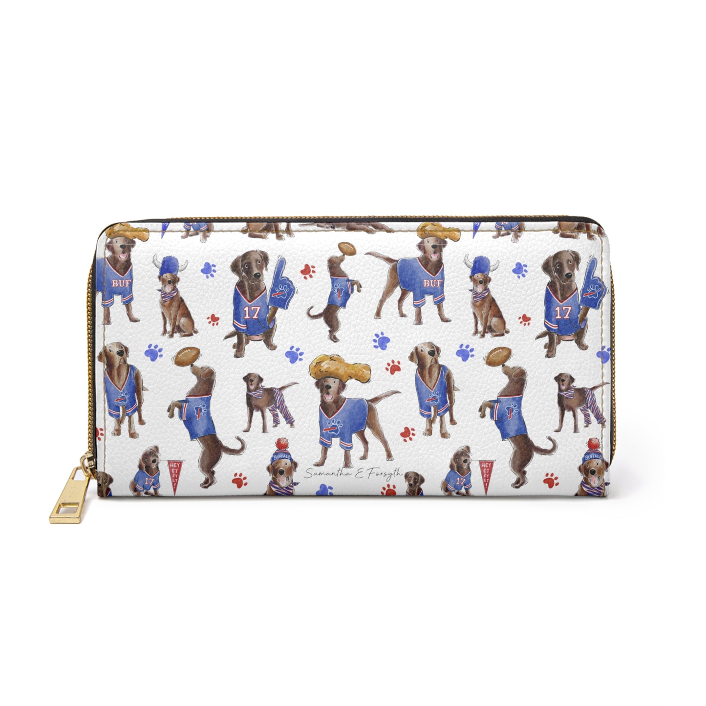 Buffalo Chocolate Lab Wallet - White