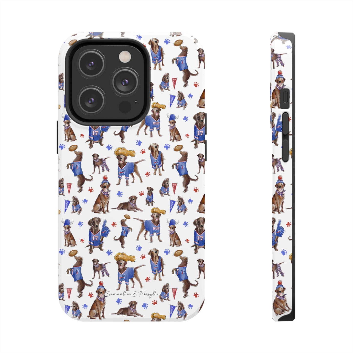 Buffalo Chocolate Lab Pretty Tough Phone Case