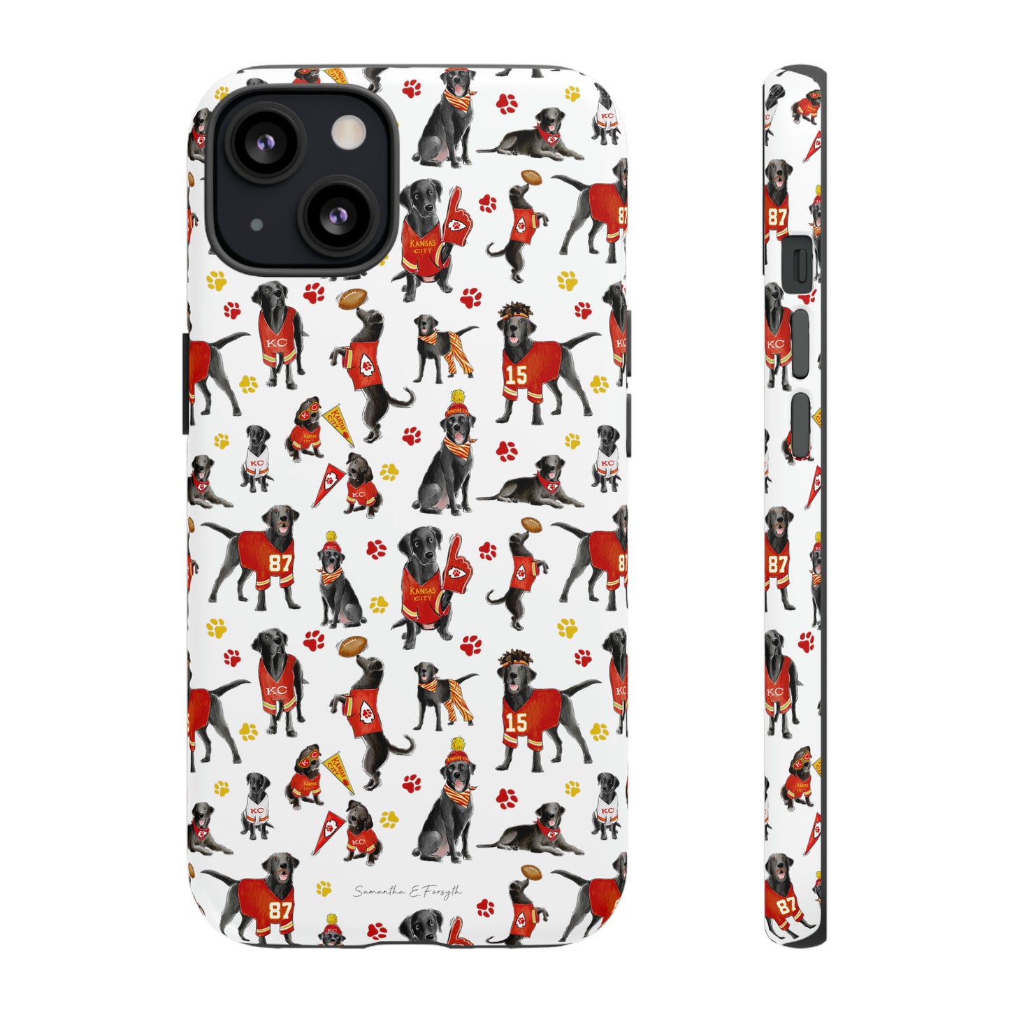 Kansas City Black Lab Pretty Tough Phone Case