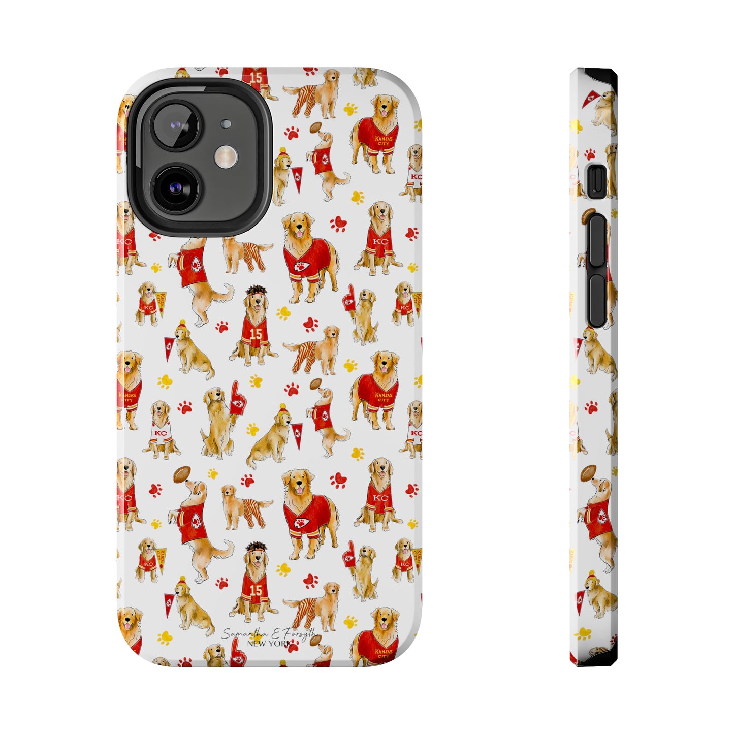 Kansas City Golden Retriever Pretty Tough Phone Case