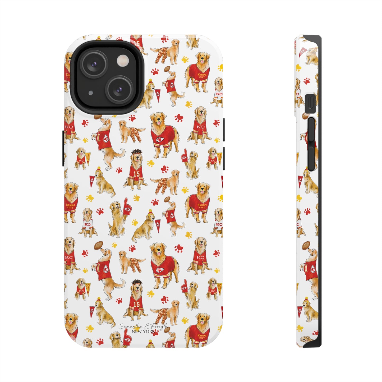 Kansas City Golden Retriever Pretty Tough Phone Case