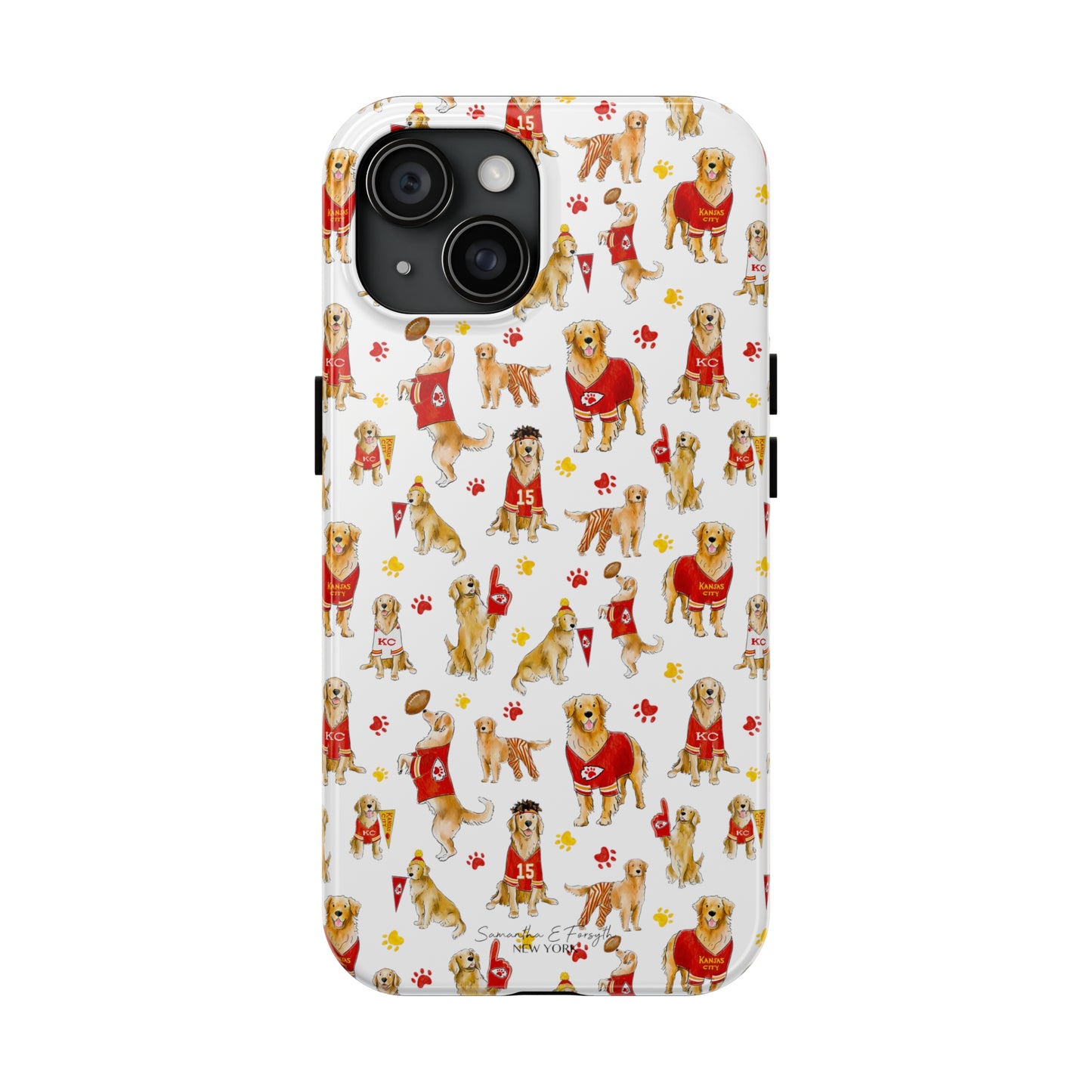 Kansas City Golden Retriever Pretty Tough Phone Case