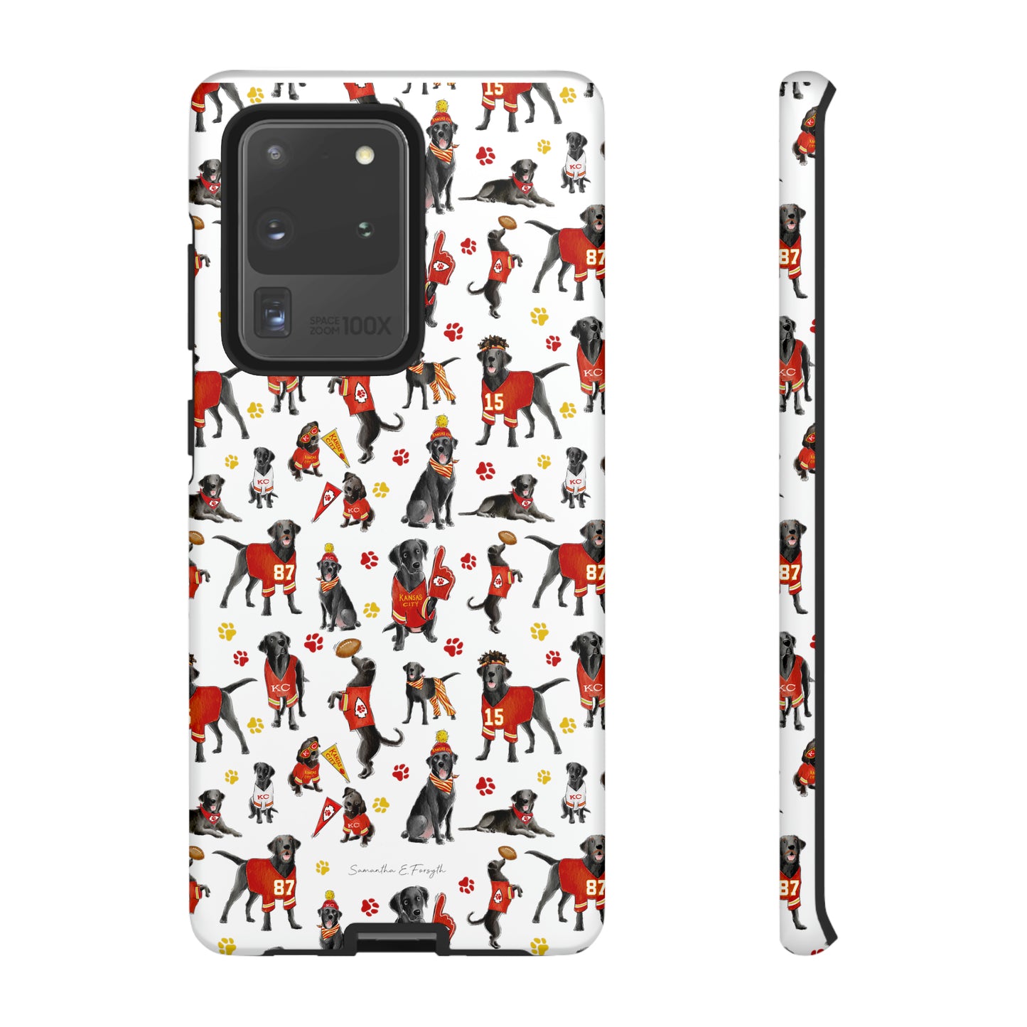 Kansas City Black Lab Pretty Tough Phone Case