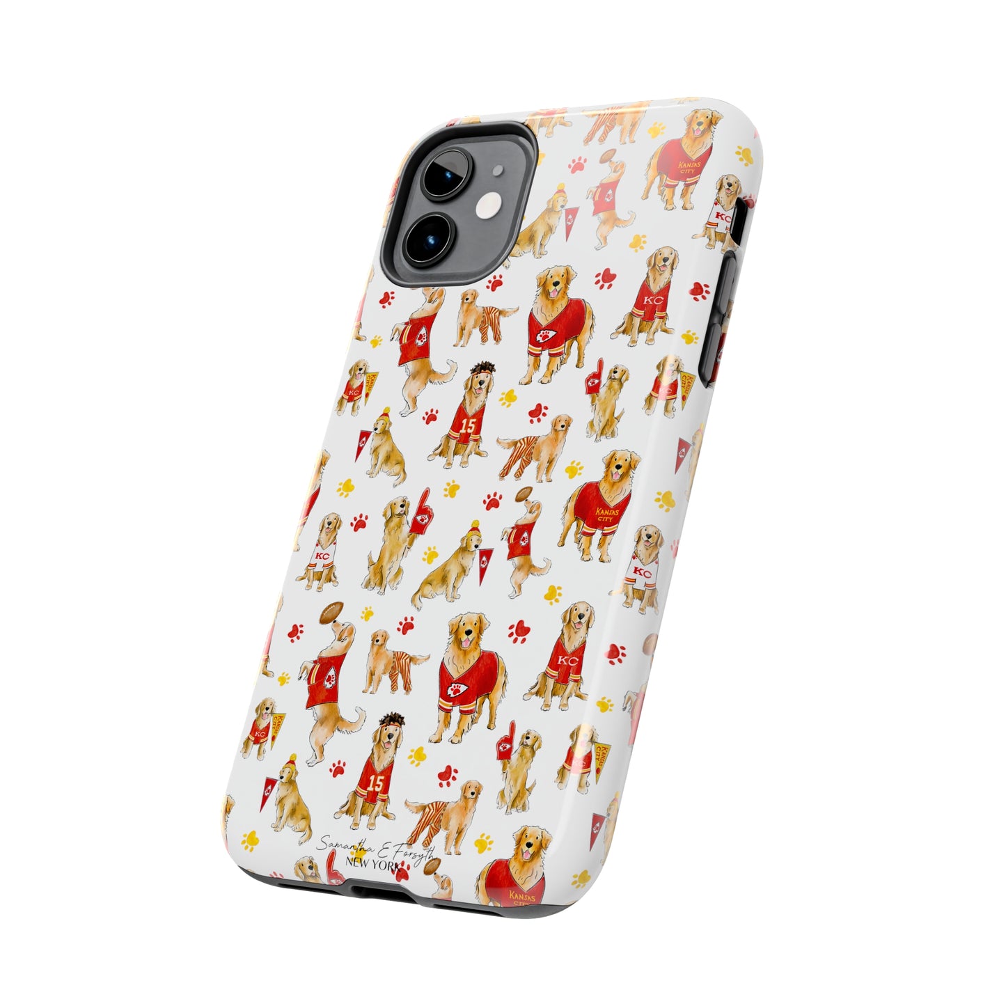Kansas City Golden Retriever Pretty Tough Phone Case