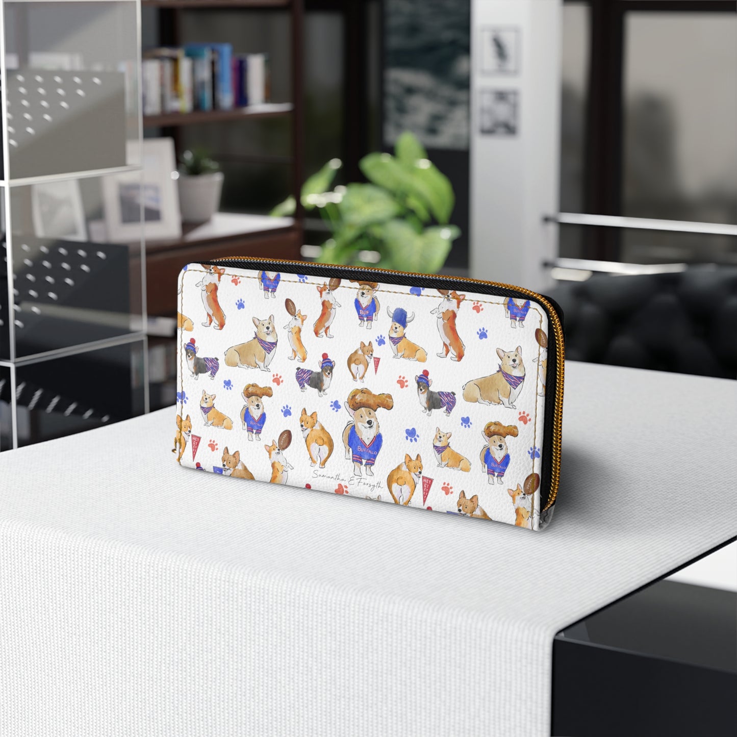 Buffalo Corgi Wallet - White