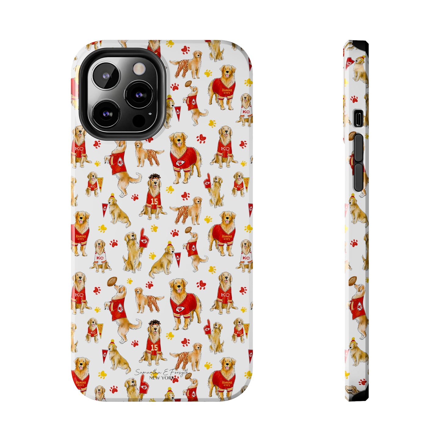 Kansas City Golden Retriever Pretty Tough Phone Case