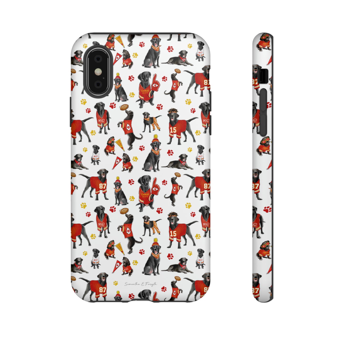 Kansas City Black Lab Pretty Tough Phone Case