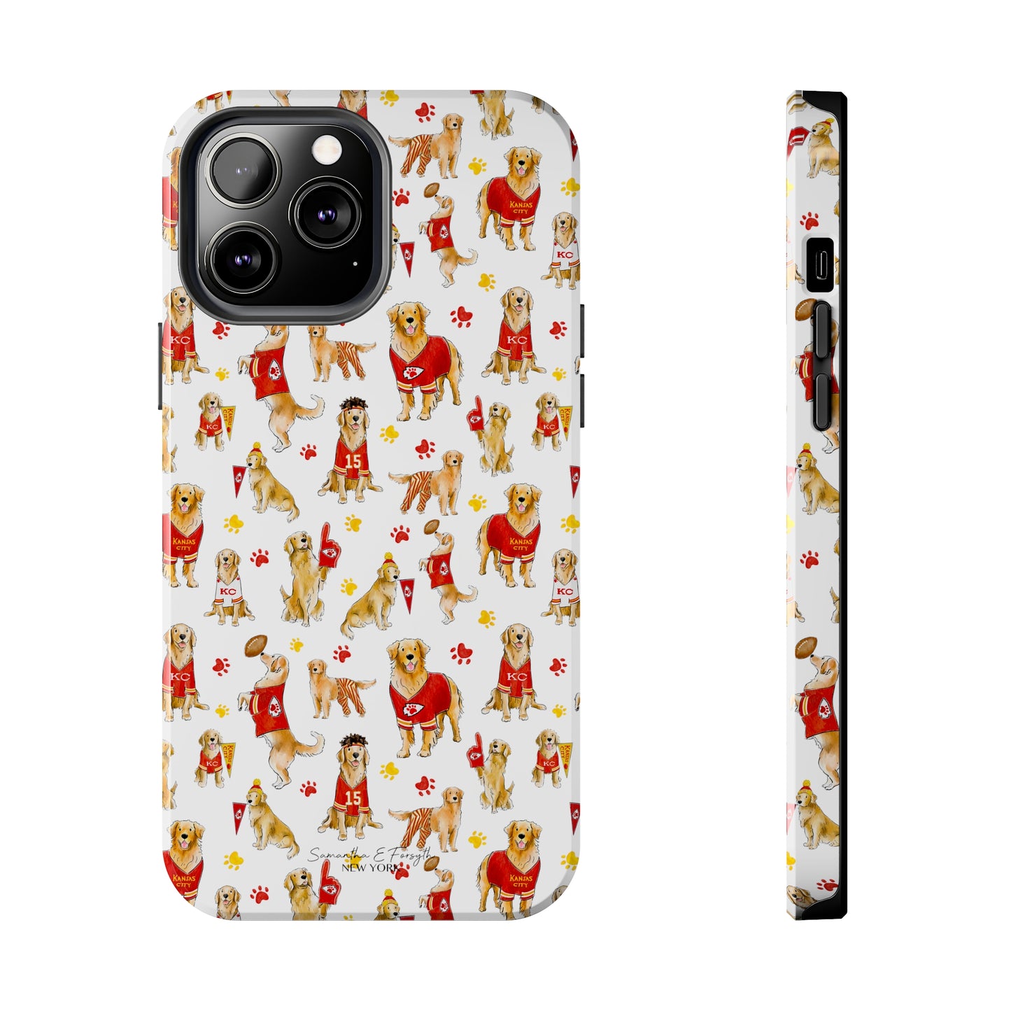 Kansas City Golden Retriever Pretty Tough Phone Case