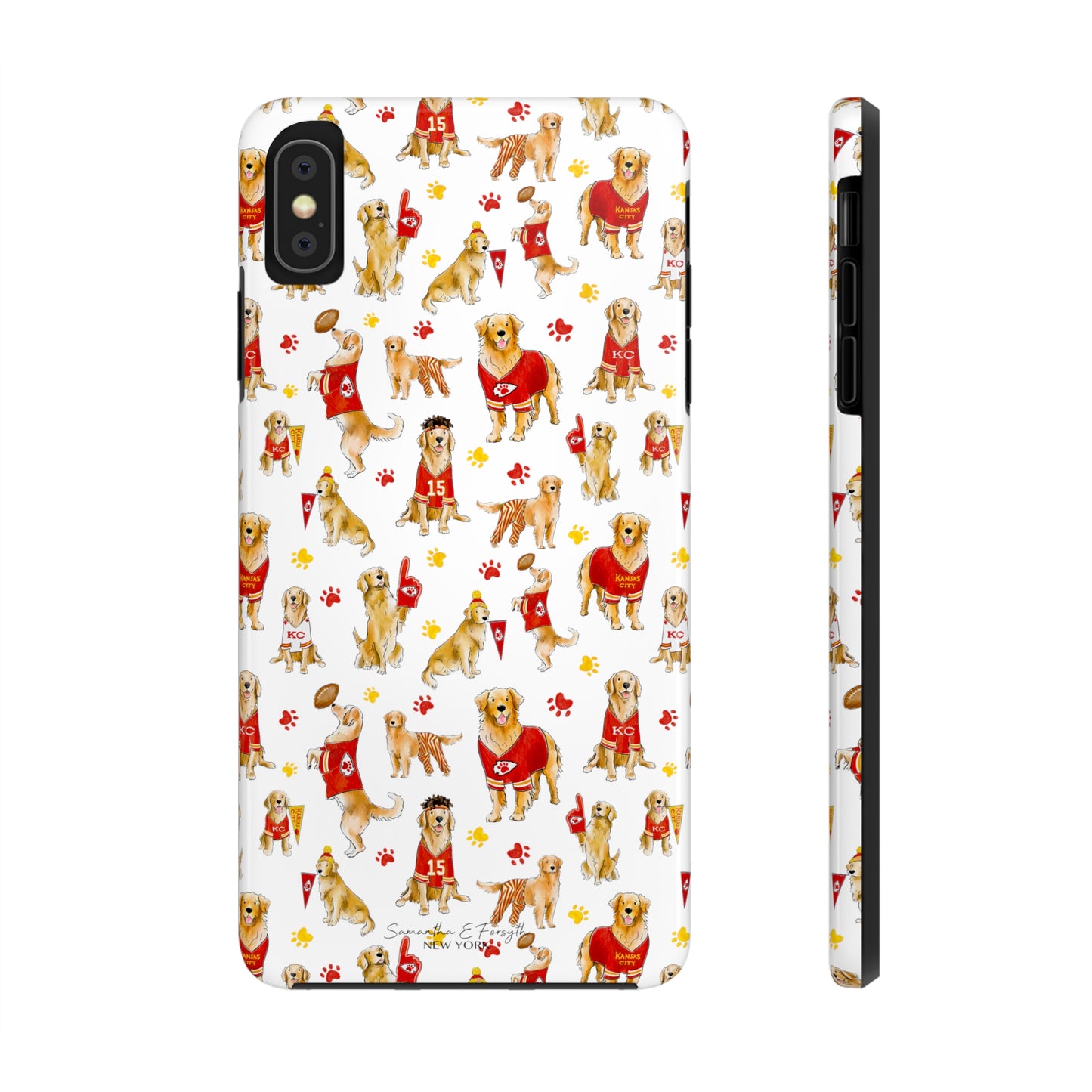 Kansas City Golden Retriever Pretty Tough Phone Case