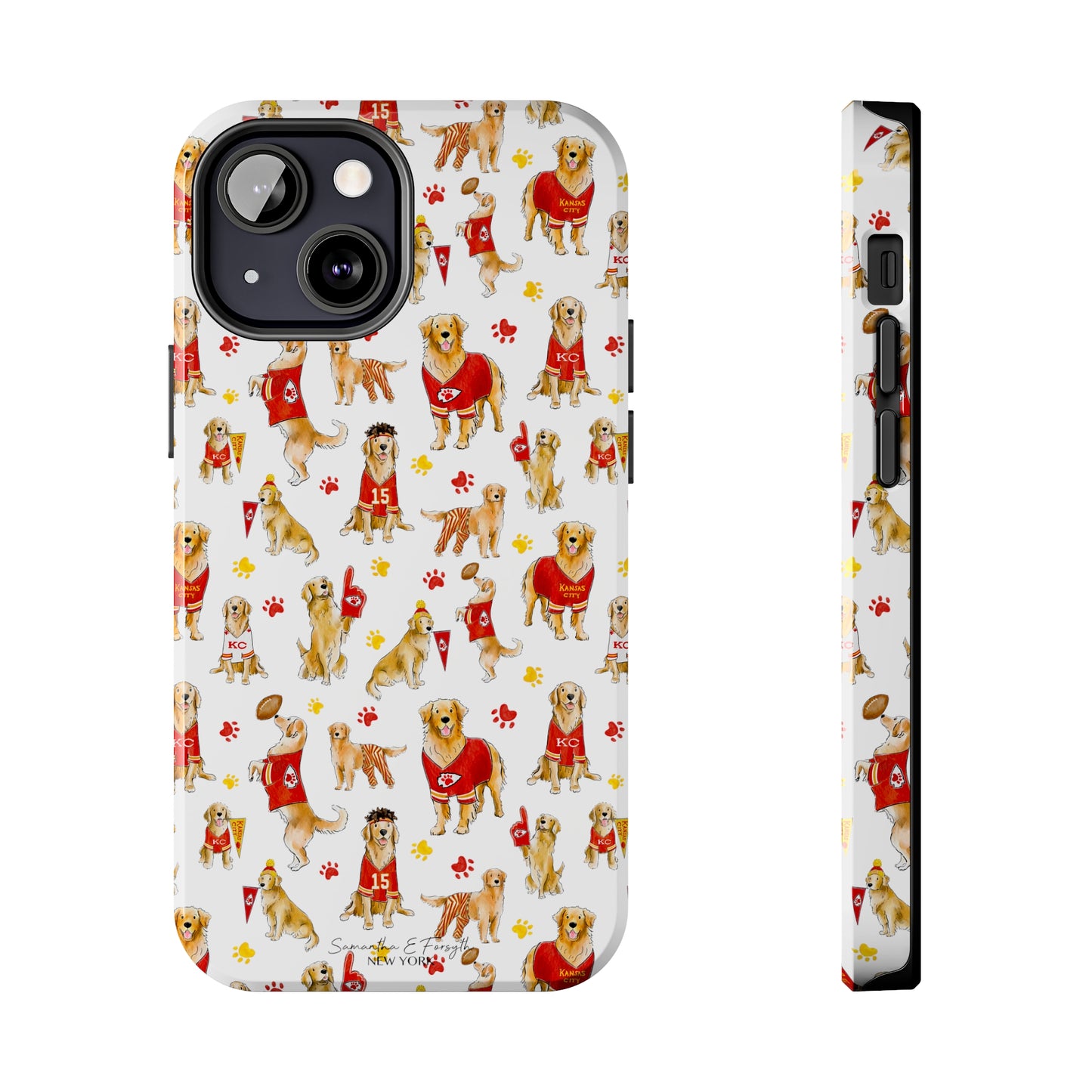 Kansas City Golden Retriever Pretty Tough Phone Case