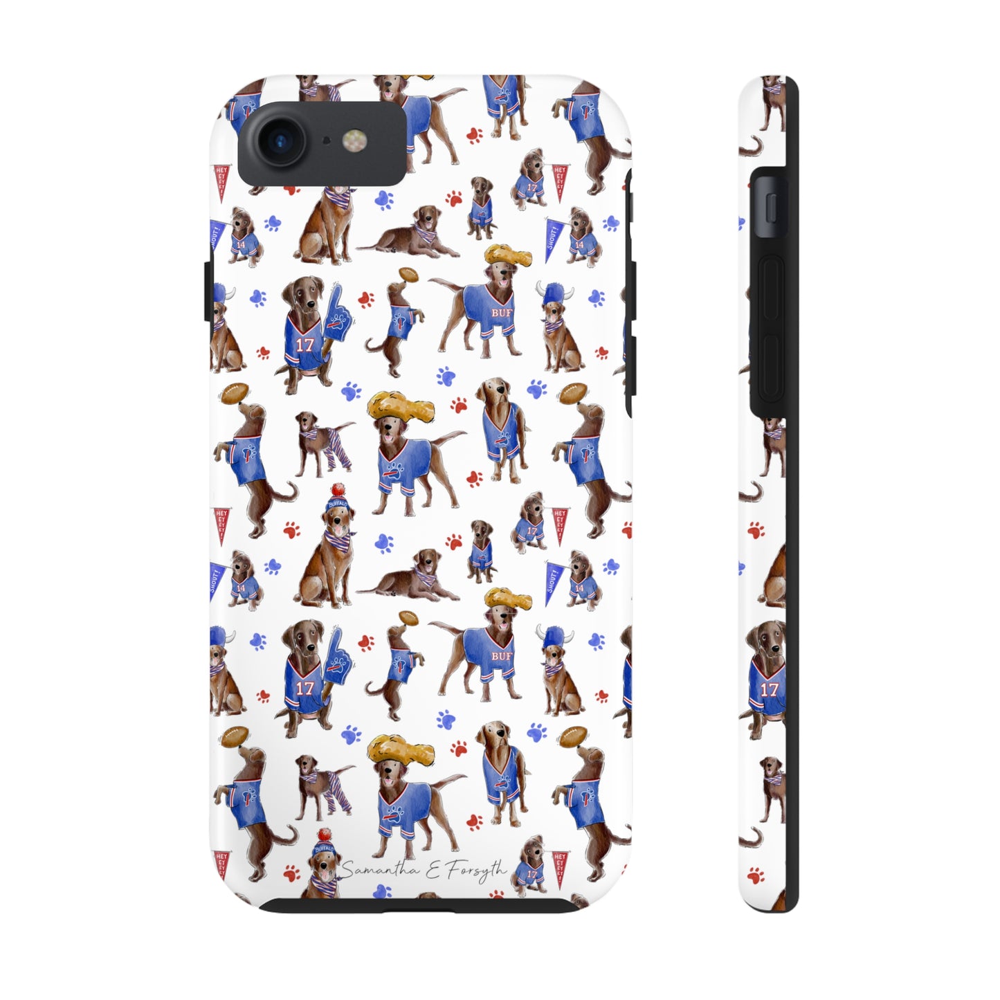 Buffalo Chocolate Lab Pretty Tough Phone Case