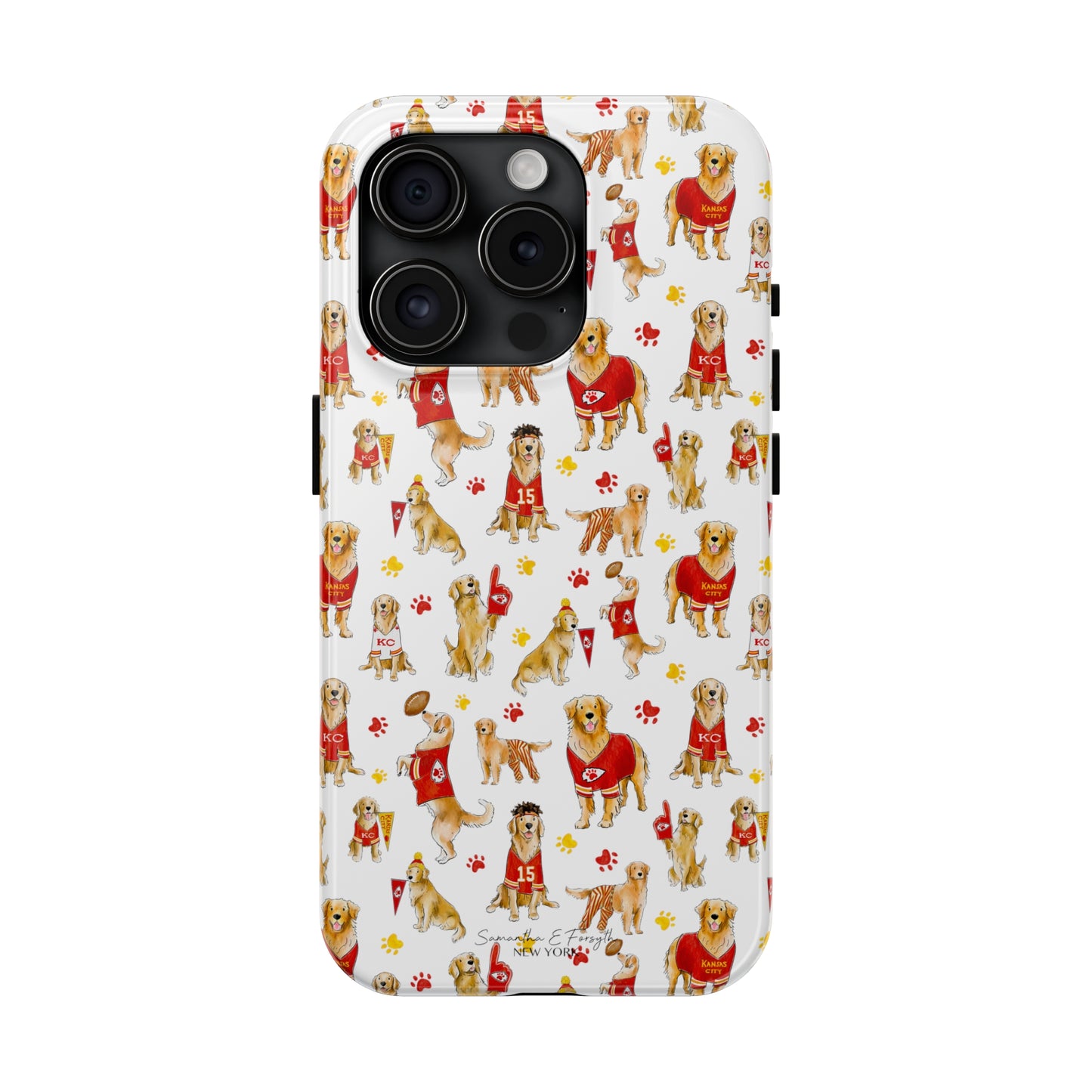 Kansas City Golden Retriever Pretty Tough Phone Case