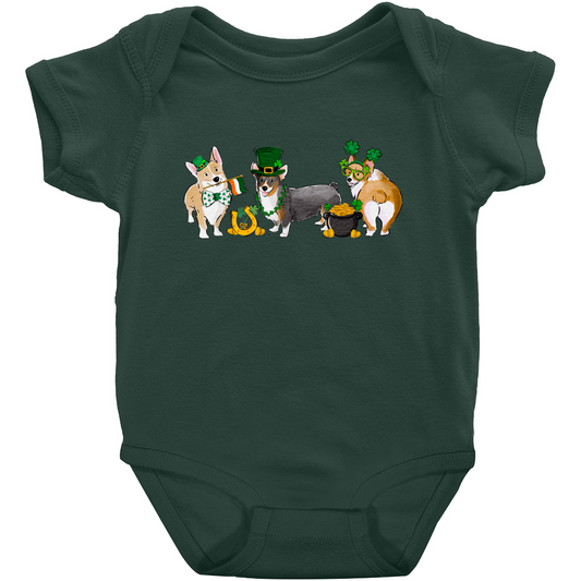 Corgi St. Patrick's Onesies