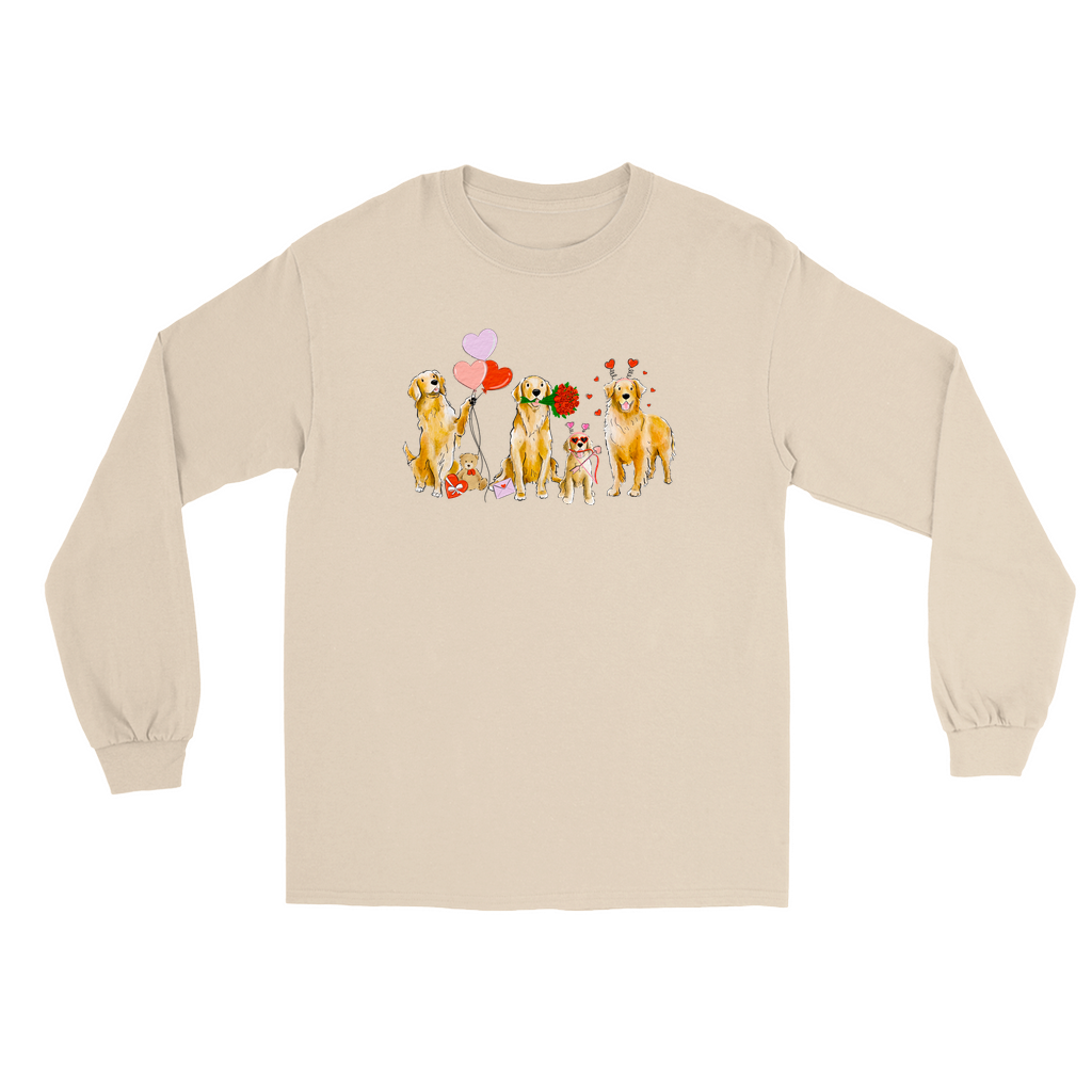 Golden Retriever Valentine Long Sleeve T-Shirts