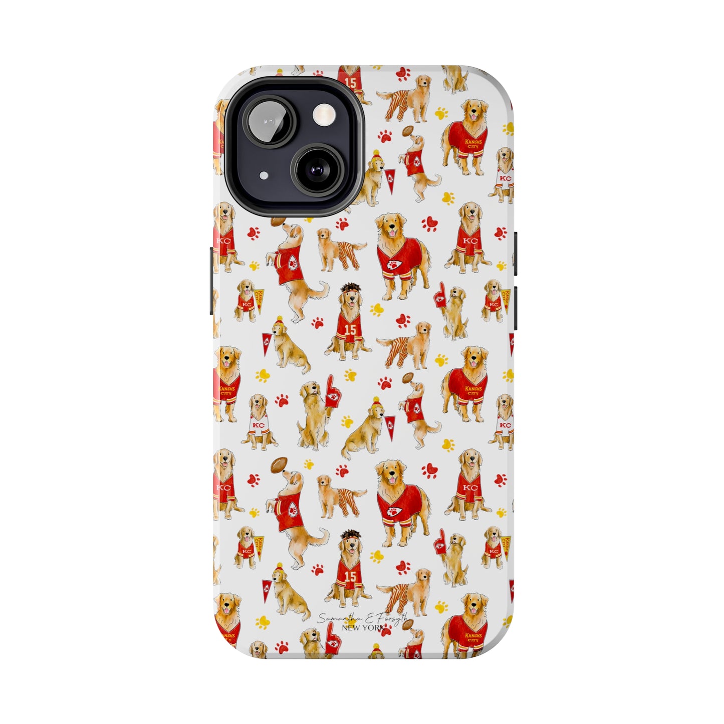 Kansas City Golden Retriever Pretty Tough Phone Case
