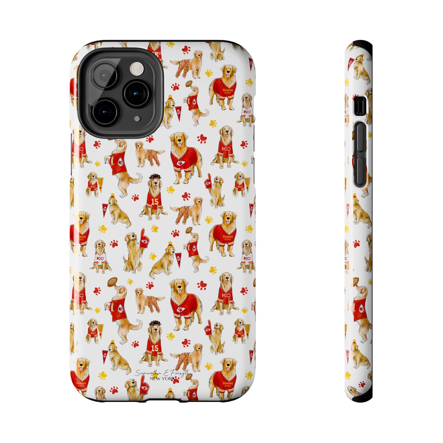Kansas City Golden Retriever Pretty Tough Phone Case