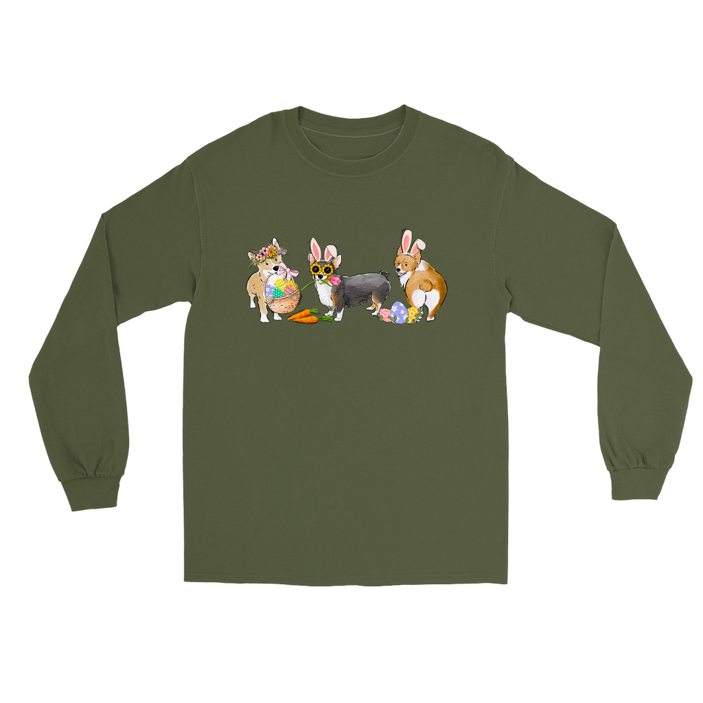 Corgi Easter Long Sleeve T-Shirts