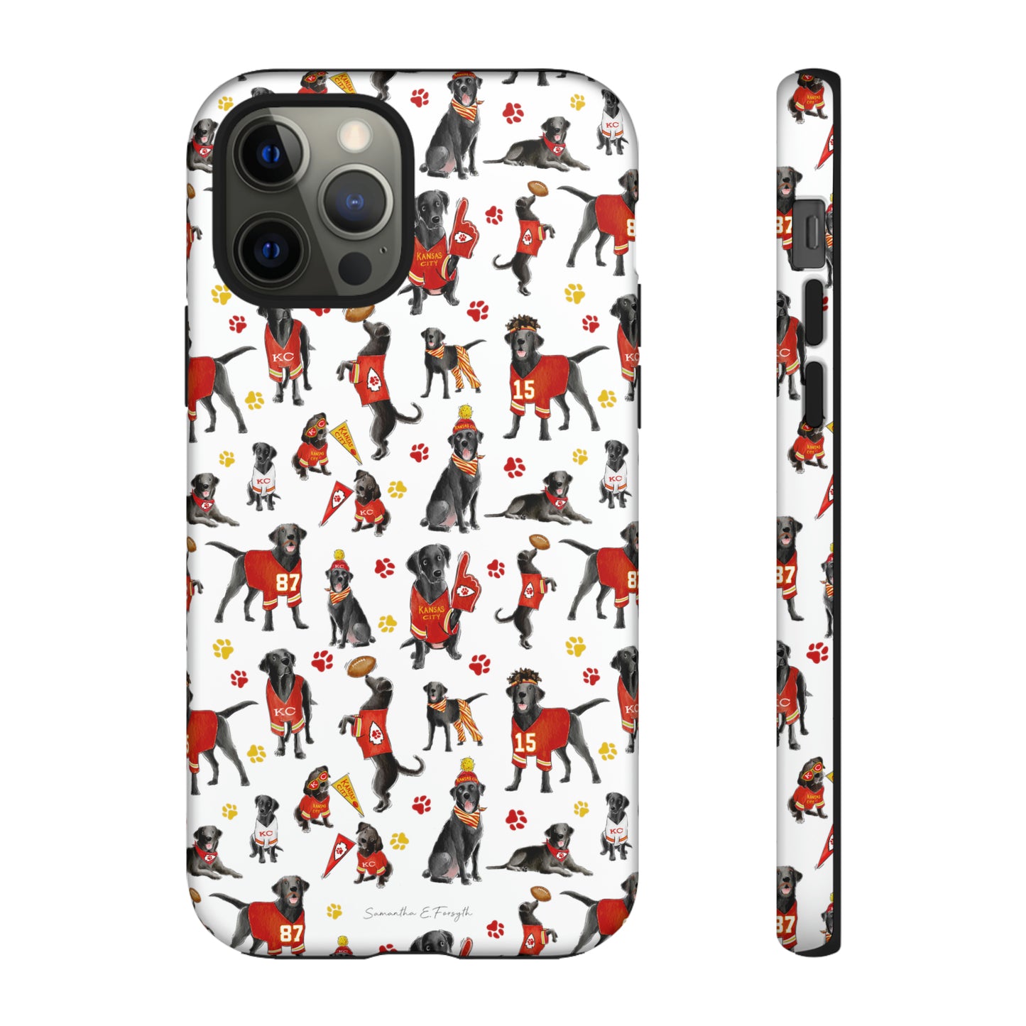 Kansas City Black Lab Pretty Tough Phone Case