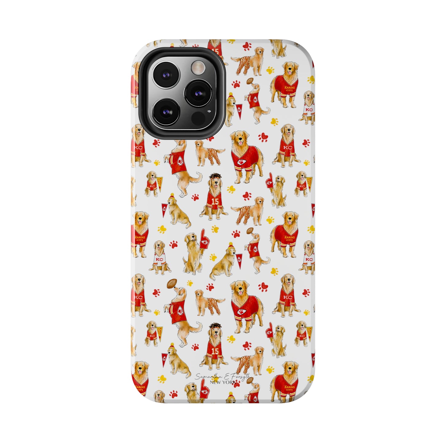 Kansas City Golden Retriever Pretty Tough Phone Case