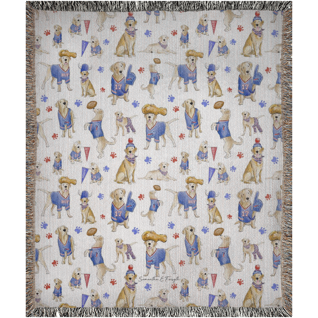 Buffalo Yellow Lab Woven Blanket