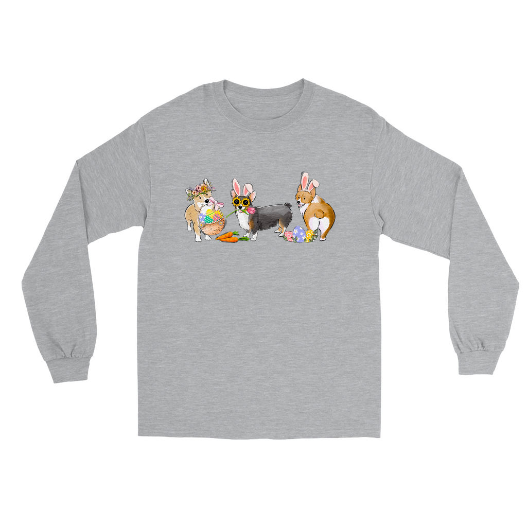 Corgi Easter Long Sleeve T-Shirts