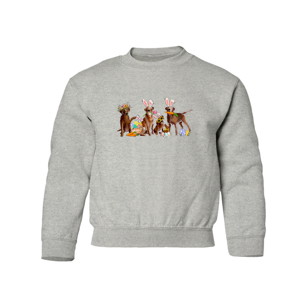 Chocolate Labs Easter YOUTH Sweatshirt