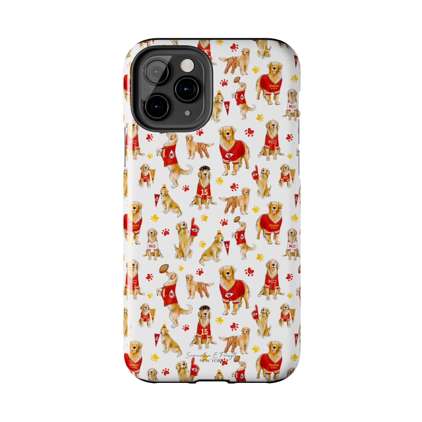 Kansas City Golden Retriever Pretty Tough Phone Case