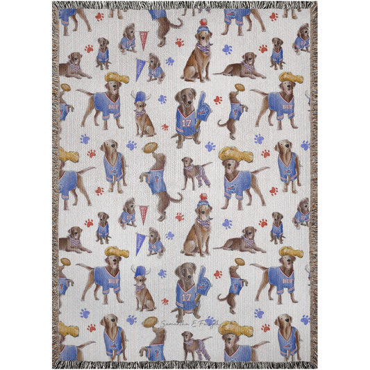 Buffalo Chocolate Lab Woven Blanket