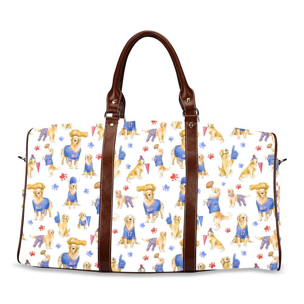 Buffalo Golden Retriever Waterproof Travel Bag