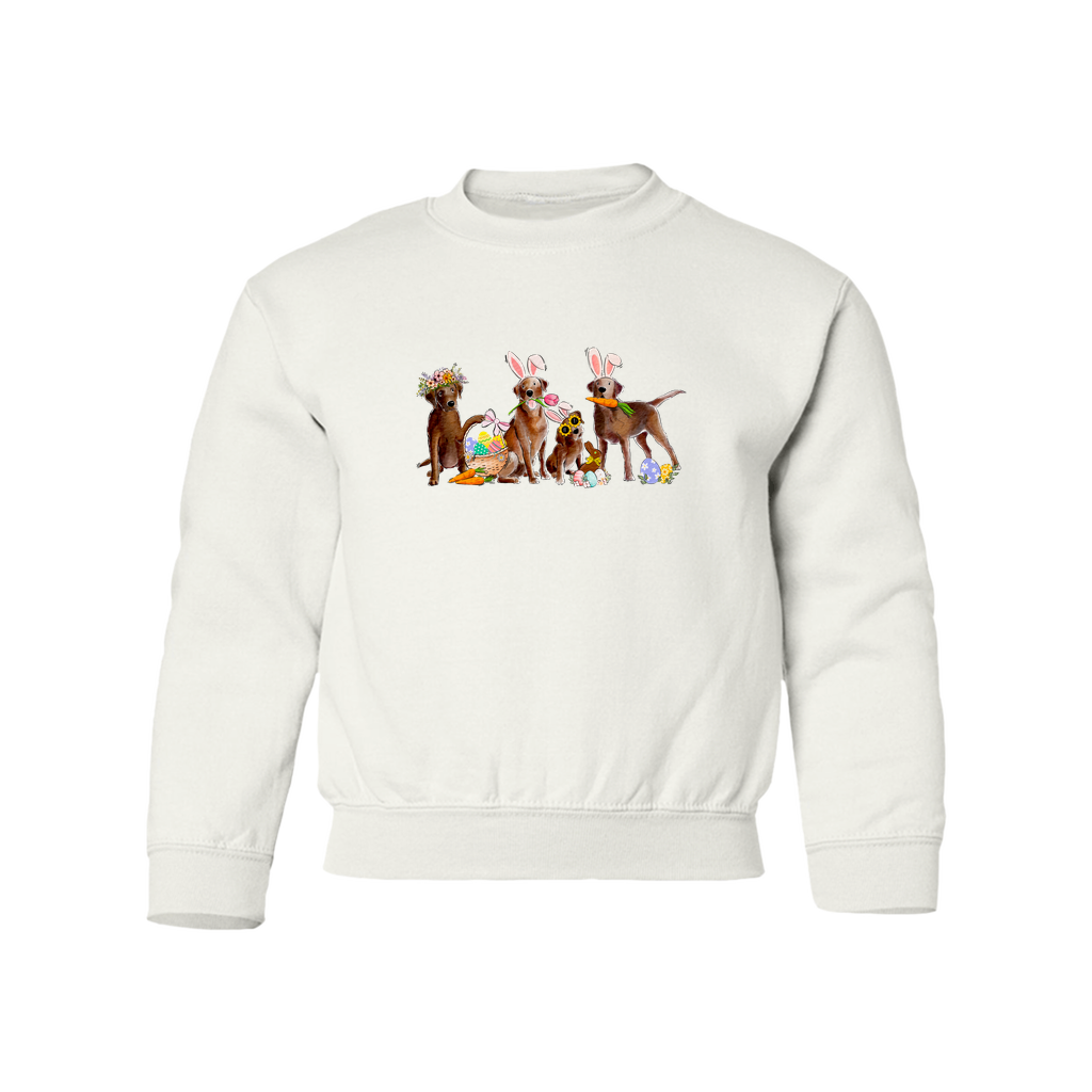 Chocolate Labs Easter YOUTH Sweatshirt