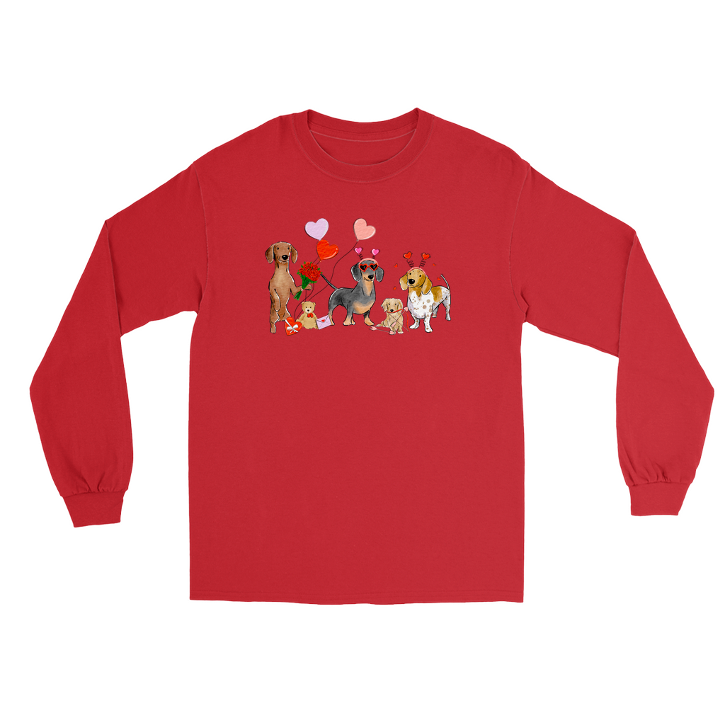 Wiener Valentine Long Sleeve T-Shirts