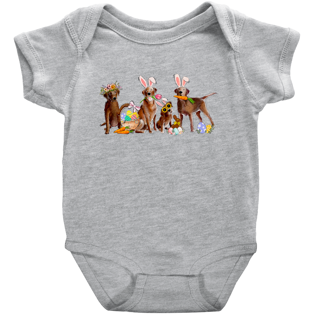 Chocolate Labradors Easter Onesie