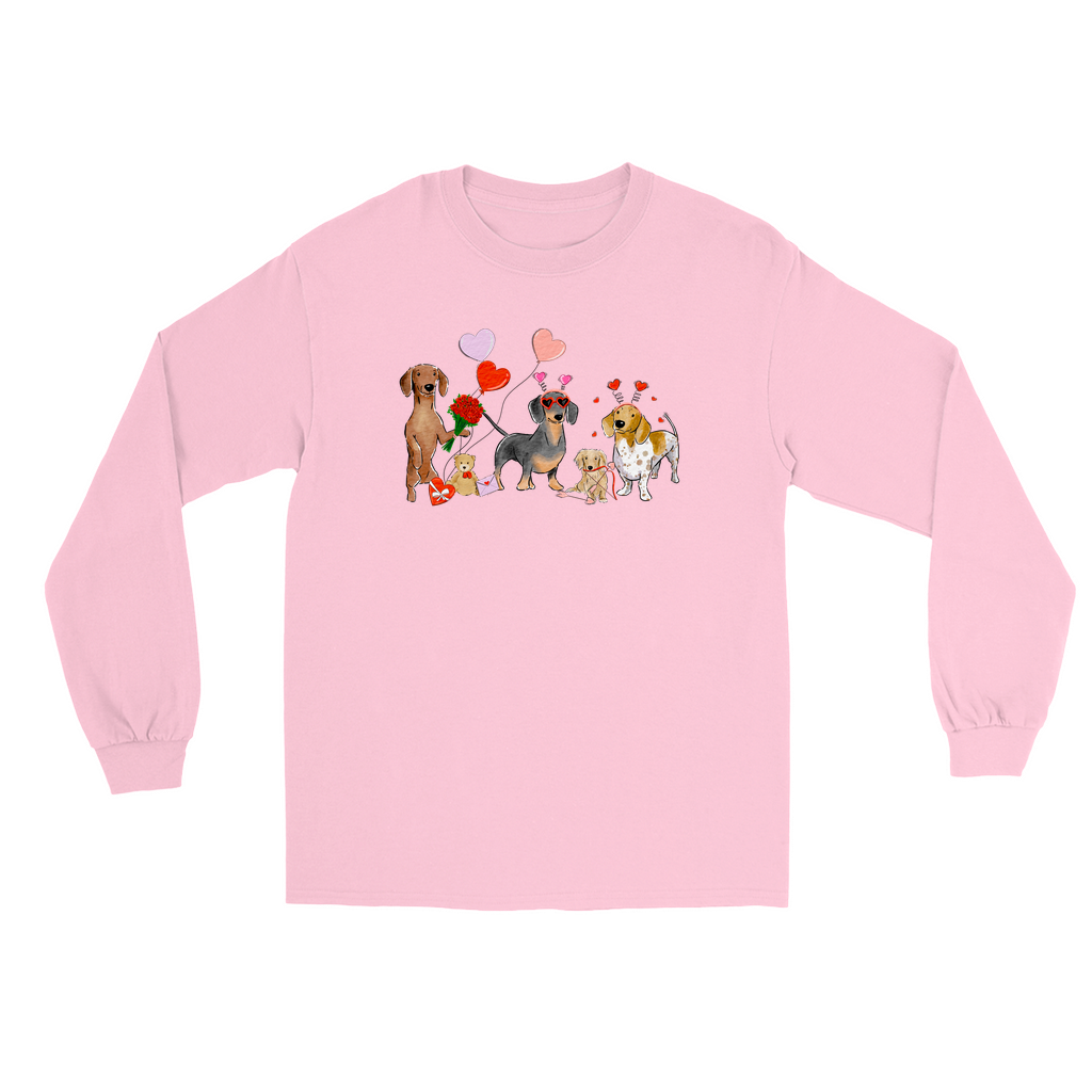 Wiener Valentine Long Sleeve T-Shirts