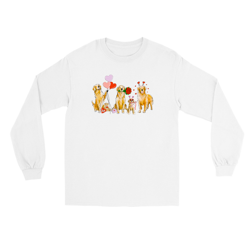 Golden Retriever Valentine Long Sleeve T-Shirts