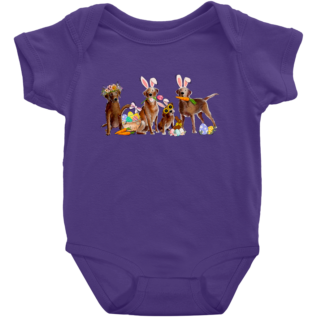 Chocolate Labradors Easter Onesie