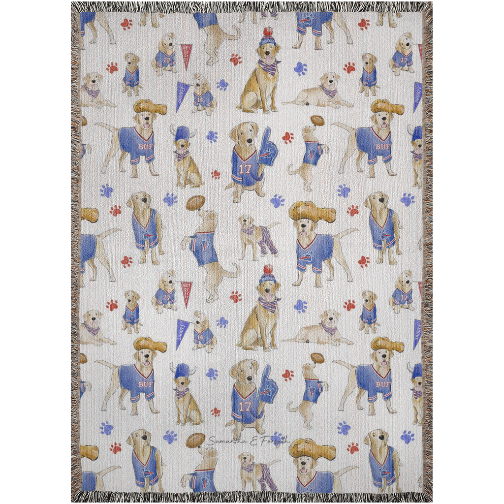 Buffalo Yellow Lab Woven Blanket