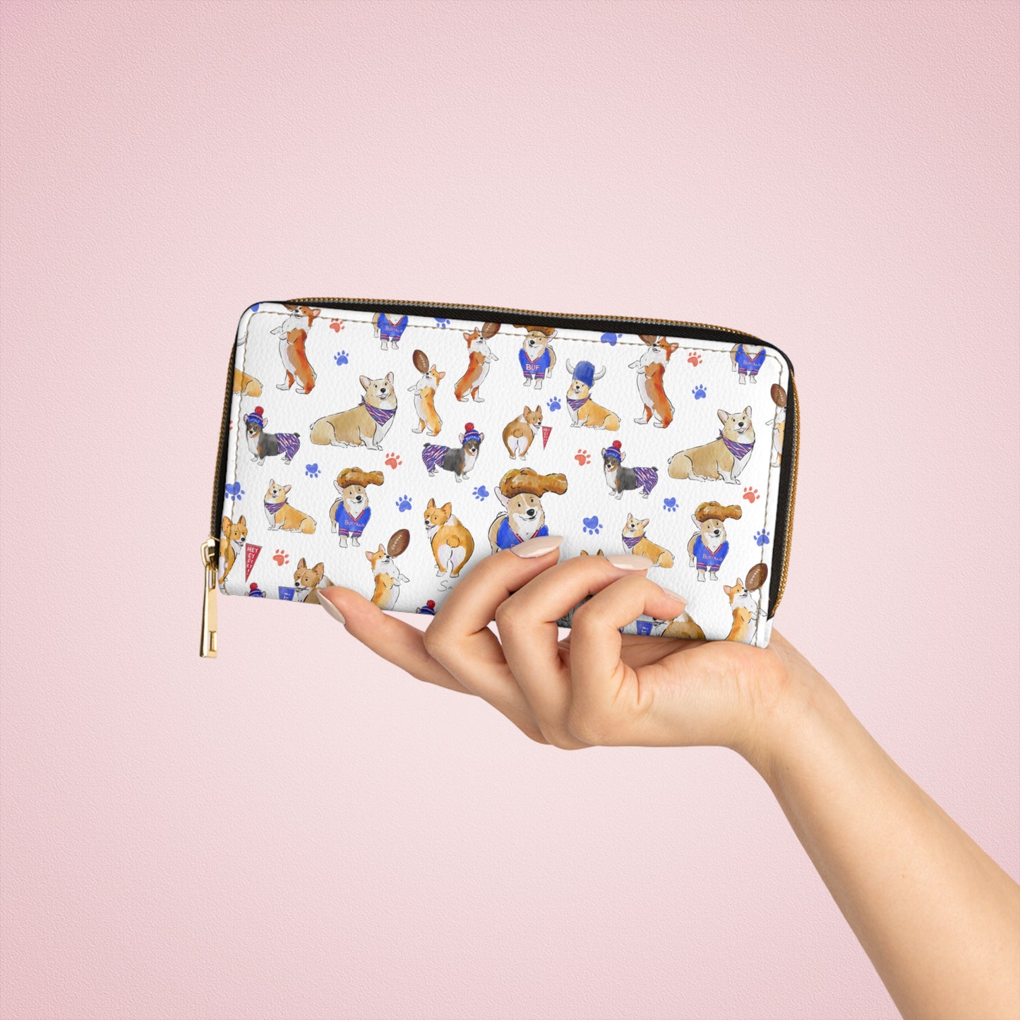 Buffalo Corgi Wallet - White