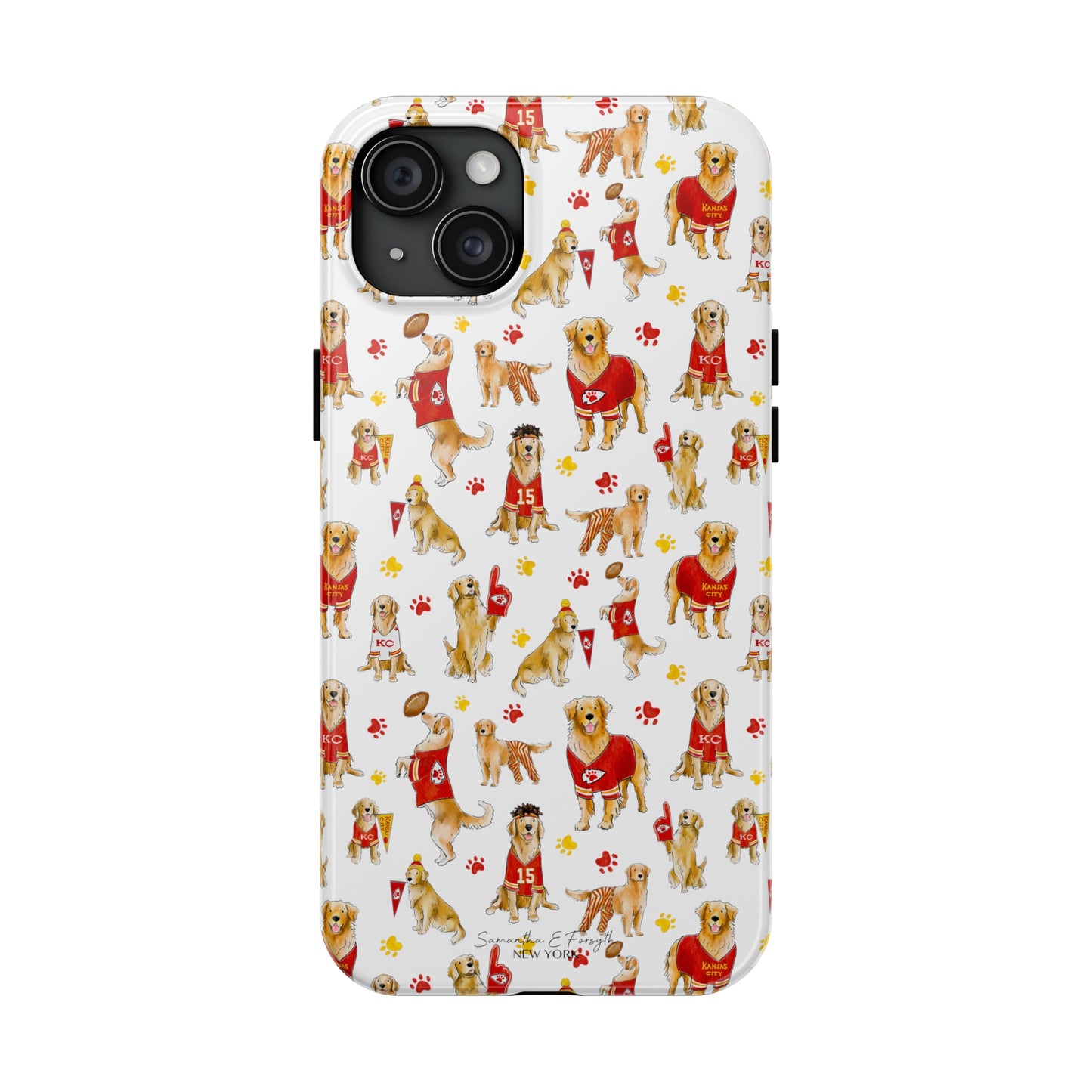 Kansas City Golden Retriever Pretty Tough Phone Case
