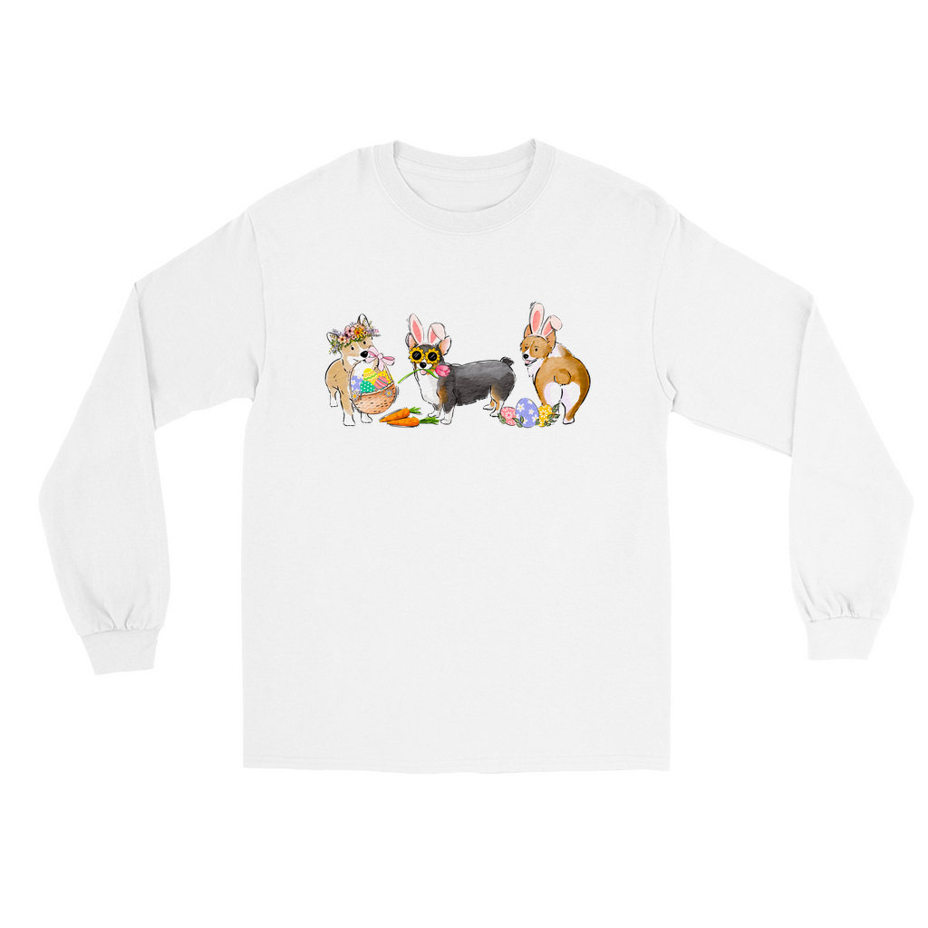 Corgi Easter Long Sleeve T-Shirts